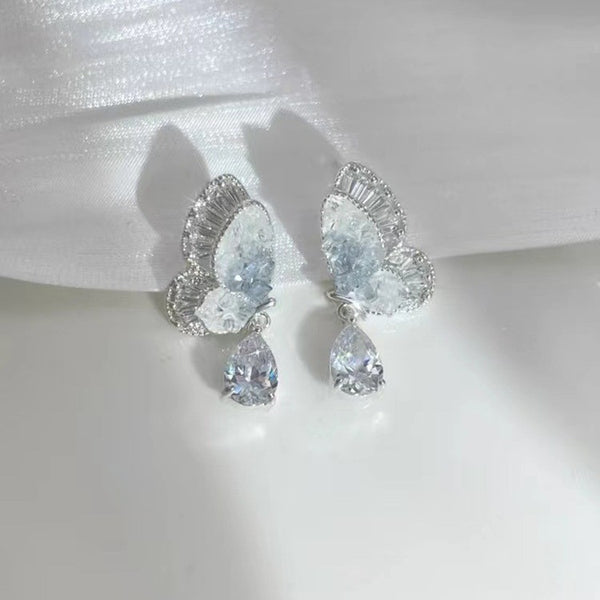 BÔNG TAI TÒN TENG CÁNH BƯỚM PHỐI PHA LÊ LOANG XANH NỮ TÍNH