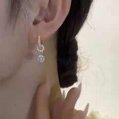 Bông Tai Khoen Tòn Teng Đính 1 Hạt Đá Tròn 2 Kiểu