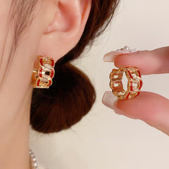 BÔNG TAI KHOEN MX PHỐI ĐÁ PHỦ MÀU ĐỎ CÁ TÍNH