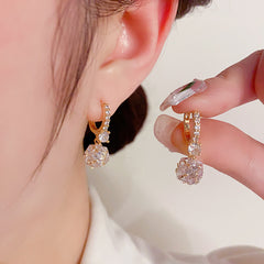 Bông Tai Khoen Đá Lập Phương Siêu Sáng