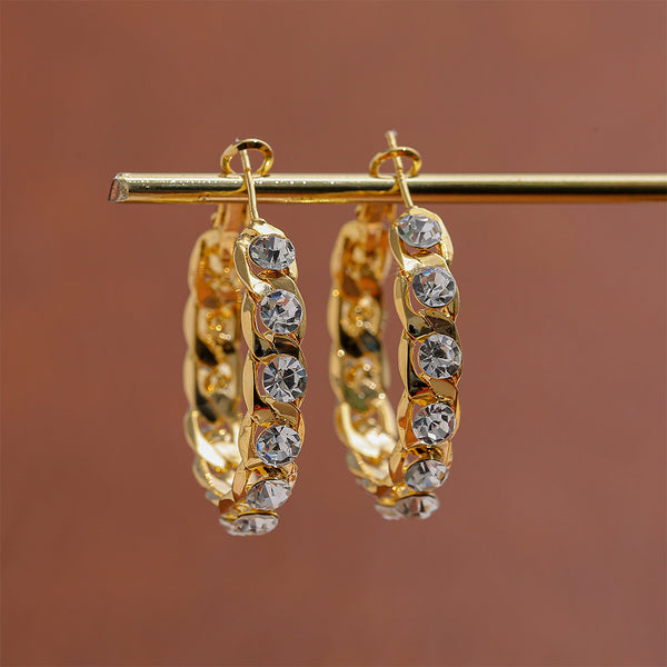 BÔNG TAI KHOEN MX PHỐI ĐÁ TRÒN TRẮNG CAO CẤP