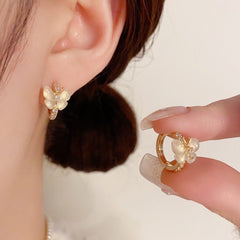 Bông Tai Khoen Hồ Điệp Đá Mắt Mèo Nhỏ Xinh