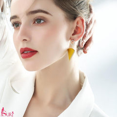 Bông Tai Tòn Teng Tam Giác Vàng Lemon