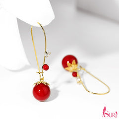 Bông tai ngọc trai dạng móc dáng dài