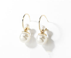 Bông tai khoen ngọc trai đỏ