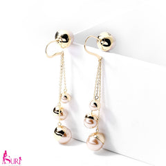 Bông tai tòn teng ngọc trai phong cách Hàn quốc