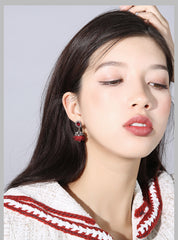 Bông tai tòn teng hoa cẩm chướng