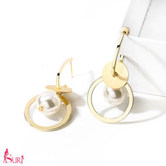 Bông tai khoen vàng ngọc trai Hàn Quốc