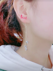 Bông Tai Tòn Teng Tua Rua Vàng Thiết Kế Dáng Dài Độc Đáo