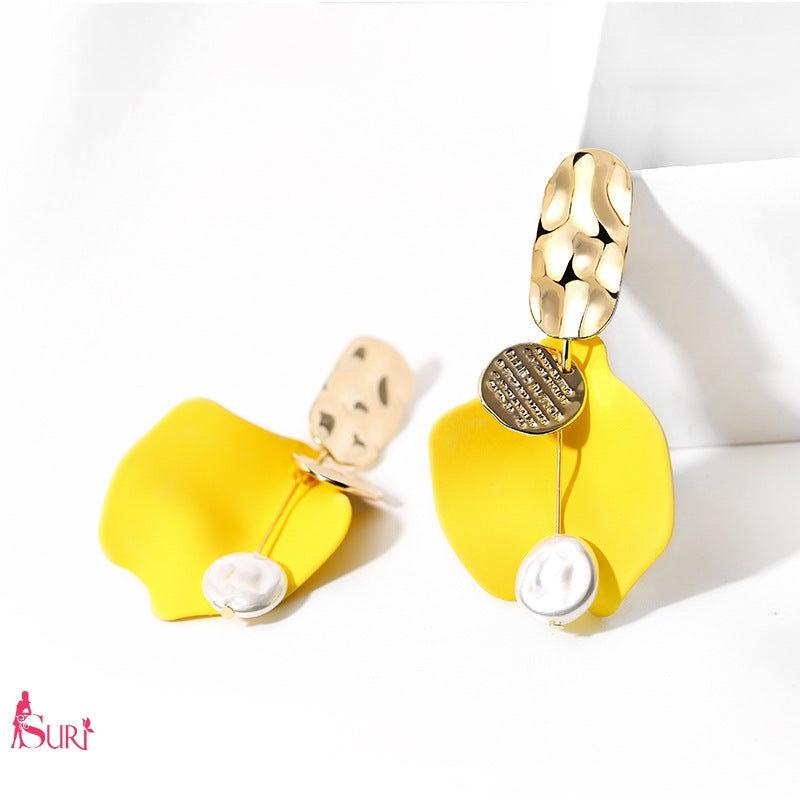 Bông Tai Tòn Teng Bản Vàng Đính Ngọc Trai