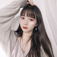 Bông Tai Khoen Vàng Hoa 6 Cánh Đá Trắng