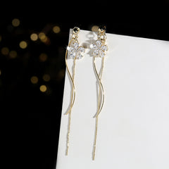 Bông Tai Tòn Teng Hoa Đá 5 Cánh Nữ Tính