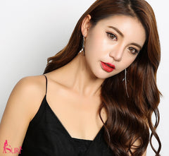 Bông Tai Tòn Teng Xoắn Kép Dáng Dài