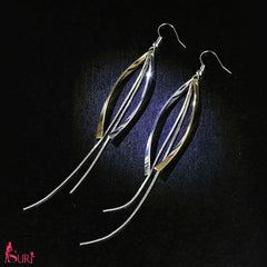 Bông Tai Tòn Teng Xoắn Kép Dáng Dài