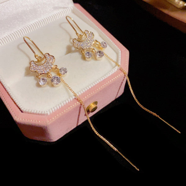 Bông Tai Tòn Teng Hoạ Tiết Như Ý Dáng Dài