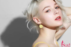 Bông Tai Tòn Teng Hoa Cúc Vàng