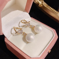 Bông Tai Tòn Teng Khoen Xoắn 2 Hạt Đá Phối 1 Hạt Trai