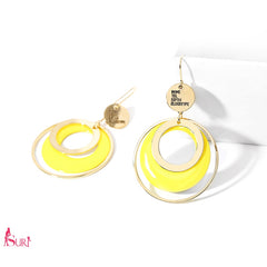 Bông Tai Tòn Teng Khoen Đôi Vàng Trắng Dạng Móc