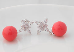 Bông Tai Tòn Teng Ngọc Trai Đỏ