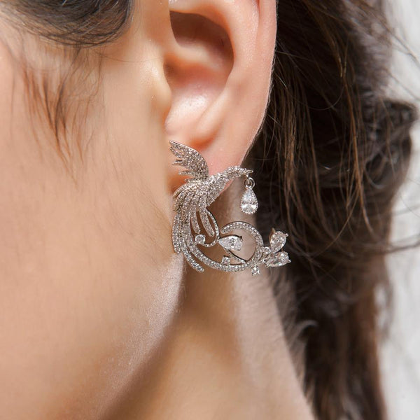 Bông tai phượng hoàng đại các đính đá