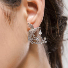 Bông tai phượng hoàng đại các đính đá