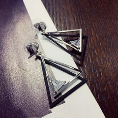 Bông Tai Tòn Teng Tam Giác Đôi