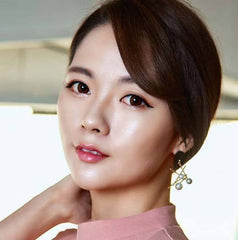 Bông tai ngọc trai hình học