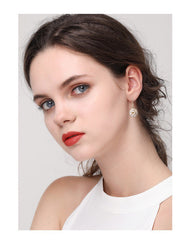 Bông tai ngọc trai đính hạt