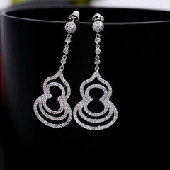 Bông tai tòn teng hình cây đàn đính đá