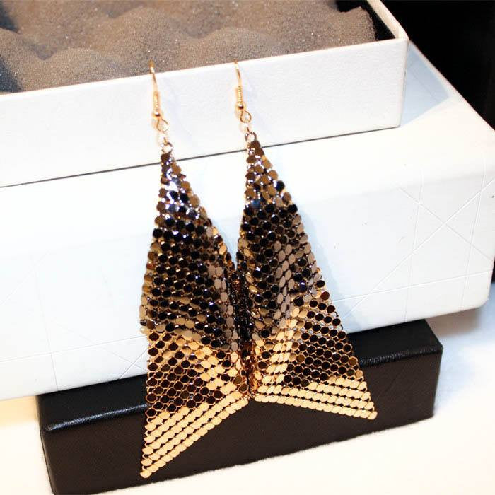 Bông tai tòn teng vẩy tròn