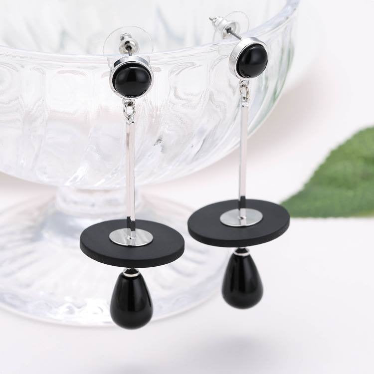 Bông tai tòn teng hình học cá tính tròn