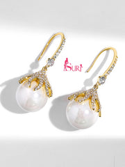 Bông Tai Nụ Ngọc Trai Dạng Móc Nhiều Màu