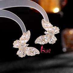 Bông Tai Cánh Bướm Đá Trắng SR1