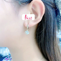 Bông Tai Khoen Vàng Tòn Teng Đính Đá Sáng Đơn GIản