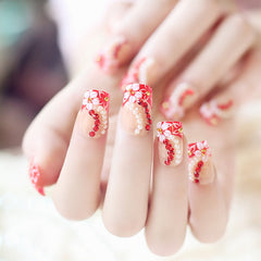 Móng Giả Nạm Đá Đỏ