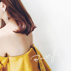 Bông tai tòn teng thánh giá kim loại