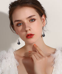 Bông Tai Tòn Teng Đá Xám Dạng Móc