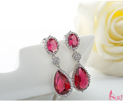 Bông tai tòn teng đá CZ