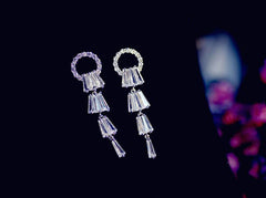 Bông tai tòn teng đuôi cong tầng xinh xắn