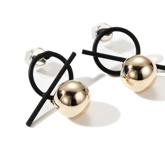 bông tai tòn teng hình học nhỏ xinh