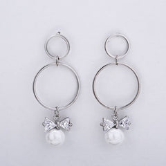 Bông tai khoen phối nơ