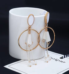 Bông tai tua rua phối khoen