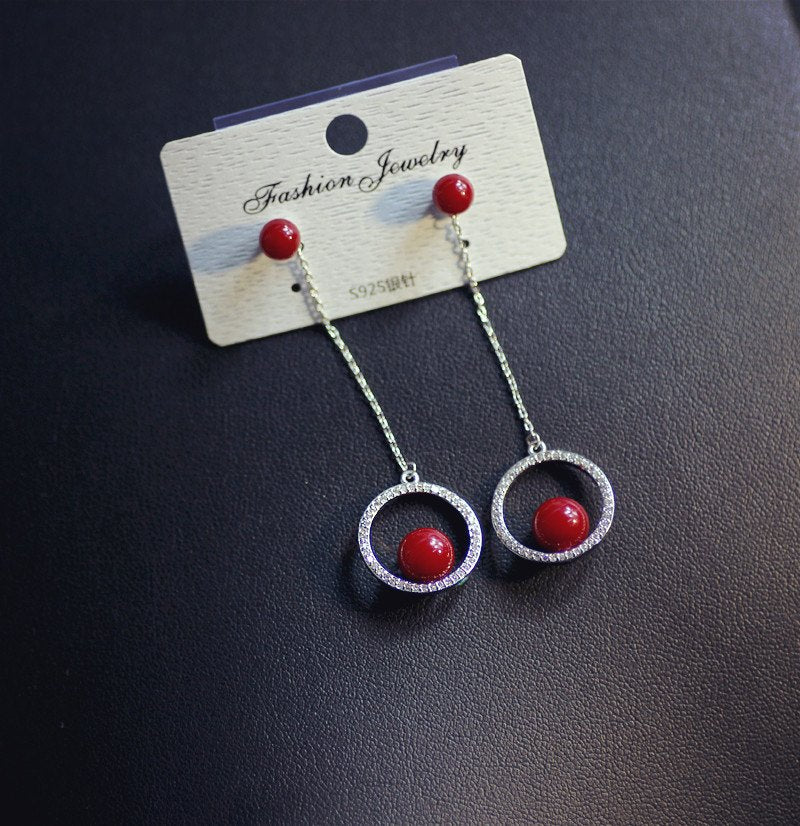 Bông tai tòn teng ngọc trai cao cấp