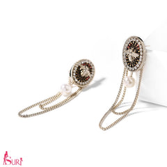 Bông Tai Tòn Teng Ovan Đính Ong Ngọc Trai