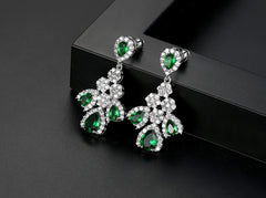 Bông Tai Tòn Teng Đính Đá CZ Cao Cấp