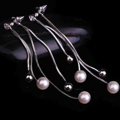 Bông tai tòn teng 3 hạt châu