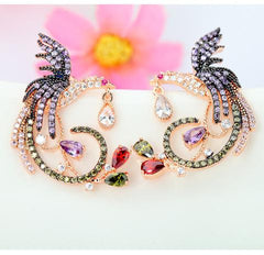 Bông tai phượng hoàng đại các đính đá