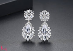 Bông Tai Đá Trắng CZ Dự Tiệc Cao Cấp