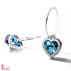 Bông Tai Khoen Trái Tim Xanh