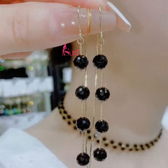 Bông Tai Tòn Teng Tua Rua Vàng Thiết Kế Dáng Dài Độc Đáo